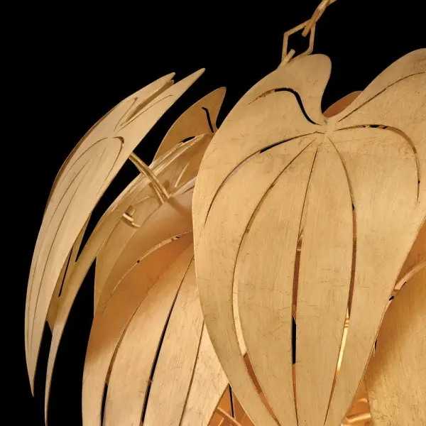 Camille Large Chandelier in Distressed Brass - Image 2