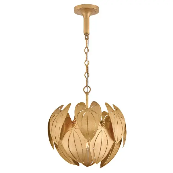 Camille Large Convertible Semi-Flush Mount in Distressed Brass - Image 3