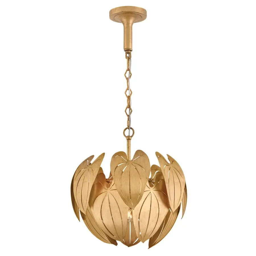 Camille Large Convertible Semi-Flush Mount in Distressed Brass - Image 3