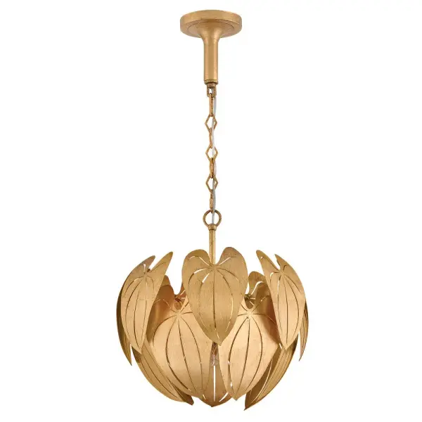 Camille Large Convertible Semi-Flush Mount in Distressed Brass - Image 4