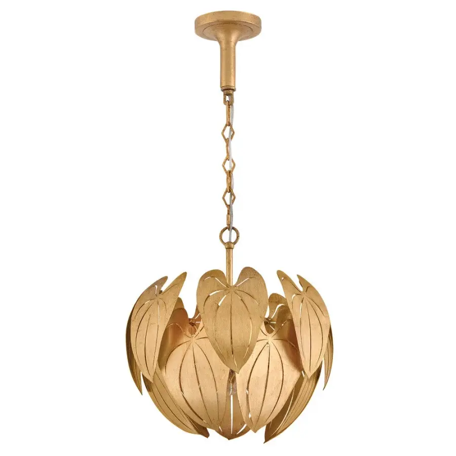 Camille Large Convertible Semi-Flush Mount in Distressed Brass - Image 4
