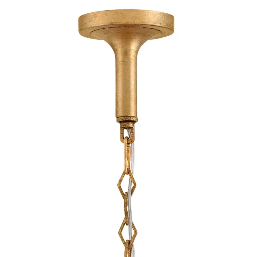Camille Large Convertible Semi-Flush Mount in Distressed Brass - Image 8