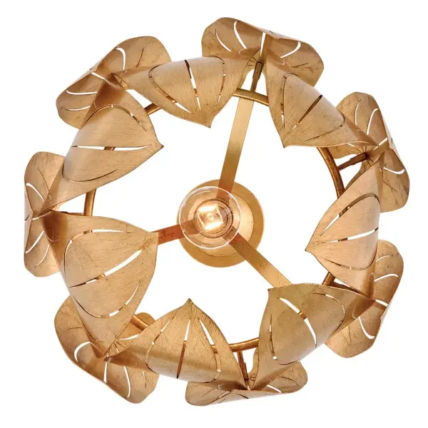 Camille Large Convertible Semi-Flush Mount in Distressed Brass - Image 9