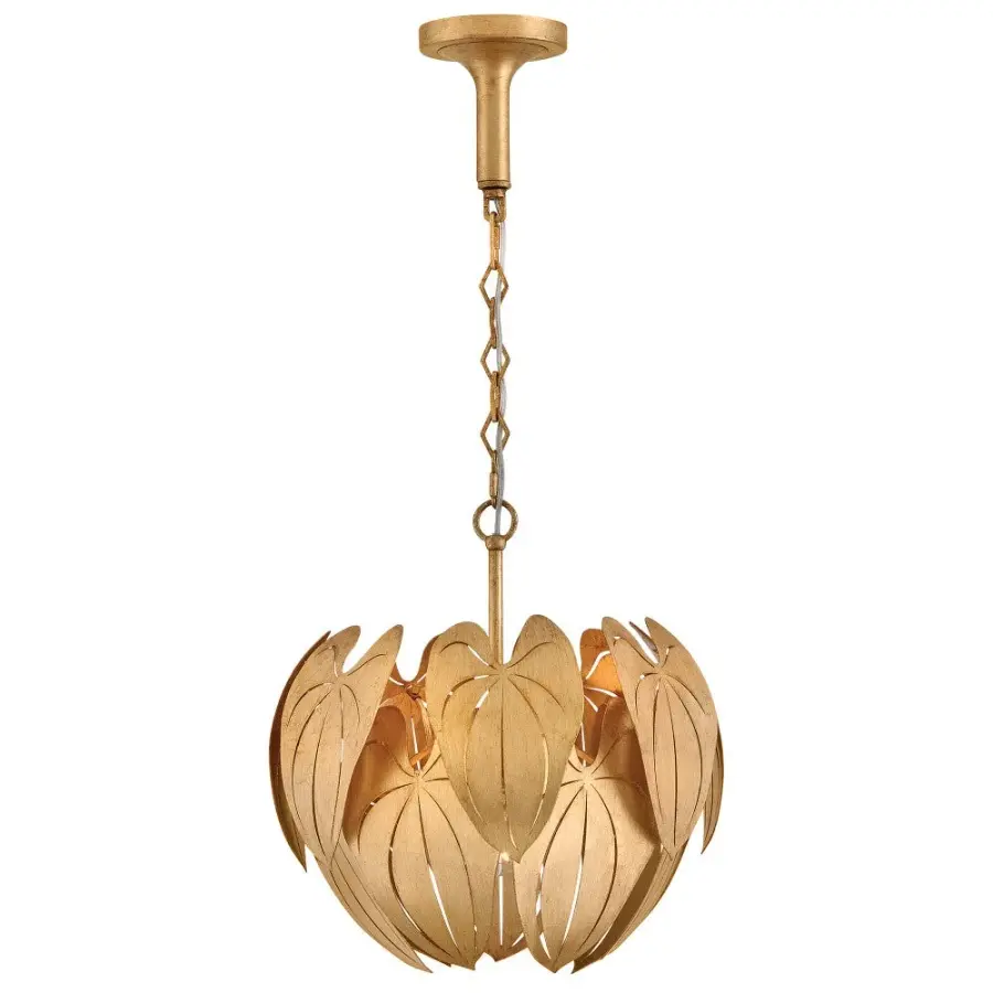 Camille Large Convertible Semi-Flush Mount in Distressed Brass - Image 10