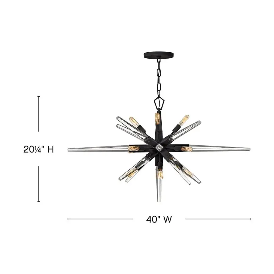 Ariel Medium Twelve Light Linear Chandelier - Image 2