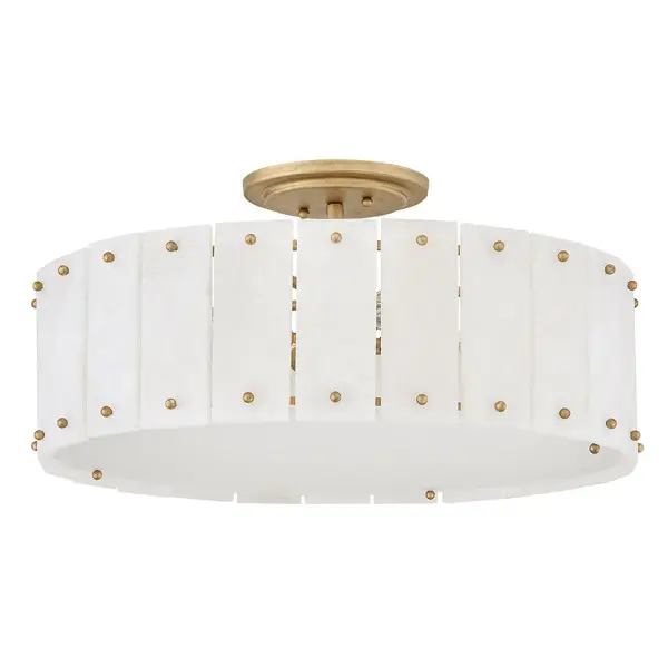 Simone Medium Semi-Flush Mount in Burnished Gold - Image 3