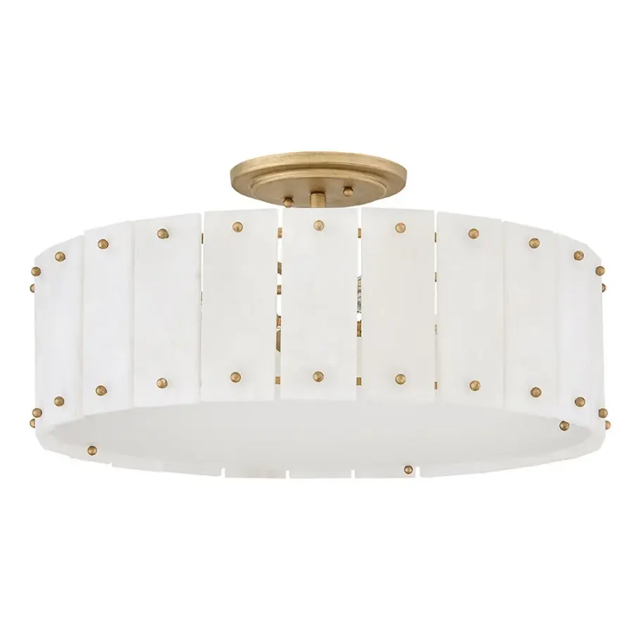 Simone Medium Semi-Flush Mount in Burnished Gold - Image 3