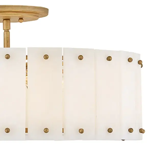 Simone Medium Semi-Flush Mount in Burnished Gold - Image 7