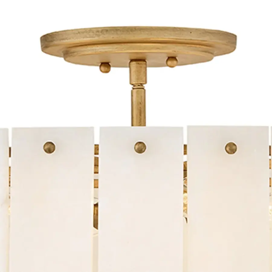 Simone Medium Semi-Flush Mount in Burnished Gold - Image 8