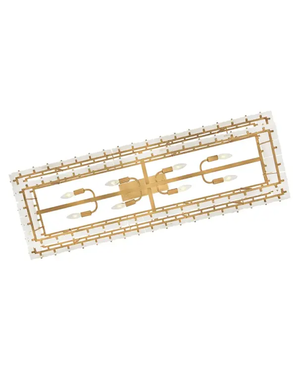 Opulent Linear Chandelier with Natural Alabaster and Timeless Appeal - Image 7