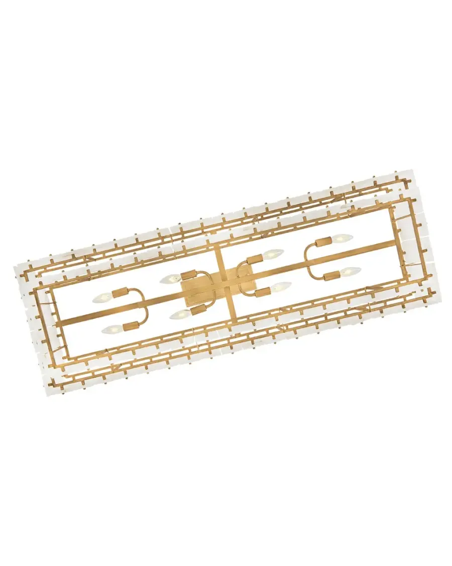 Opulent Linear Chandelier with Natural Alabaster and Timeless Appeal - Image 7