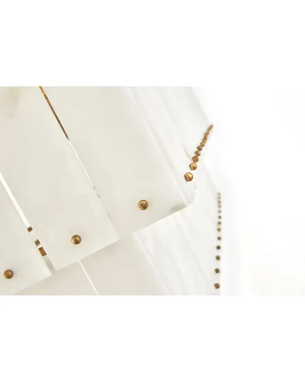 Opulent Linear Chandelier with Natural Alabaster and Timeless Appeal - Image 8