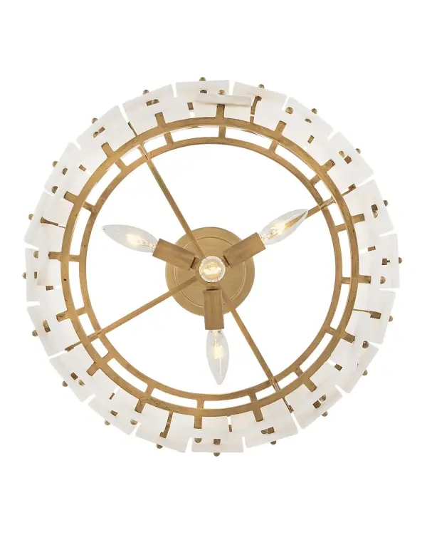 Simone Medium Convertible Semi-Flush Mount in Burnished Gold - Image 12