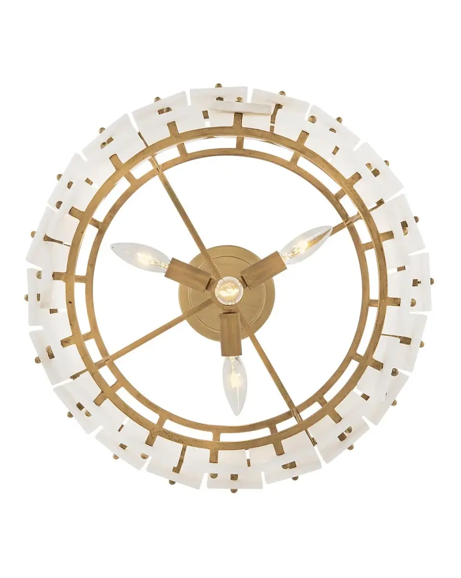 Simone Medium Convertible Semi-Flush Mount in Burnished Gold - Image 12