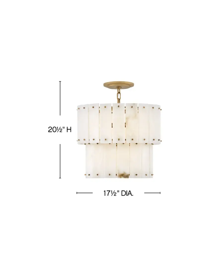 Simone Medium Convertible Semi-Flush Mount in Burnished Gold - Image 3