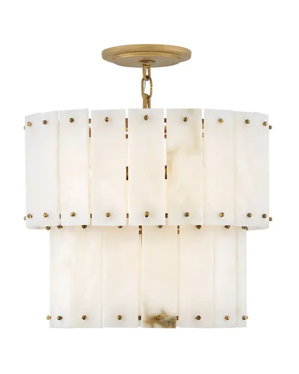 Simone Medium Convertible Semi-Flush Mount in Burnished Gold - Image 4