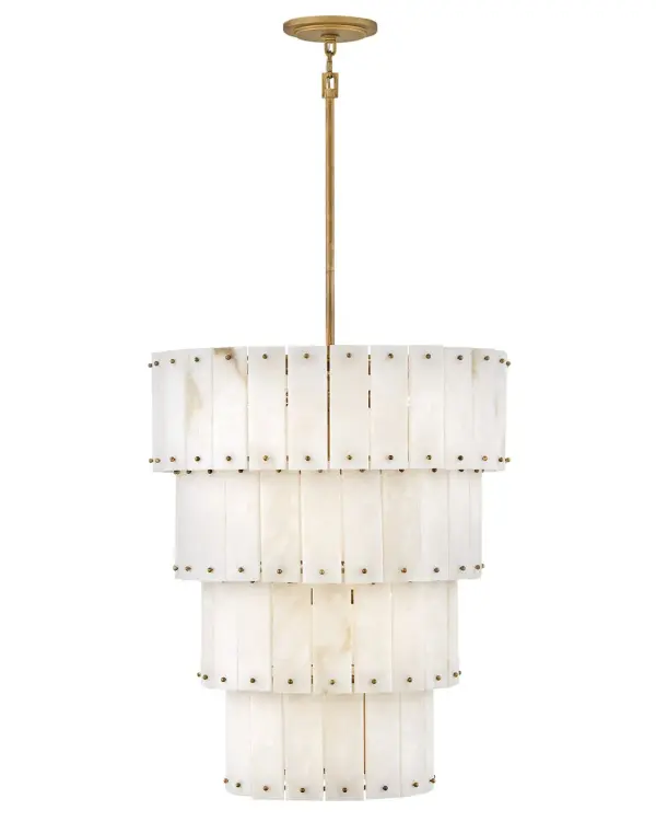 Simone Medium Multi-Tier Chandelier in Burnished Gold - Image 1