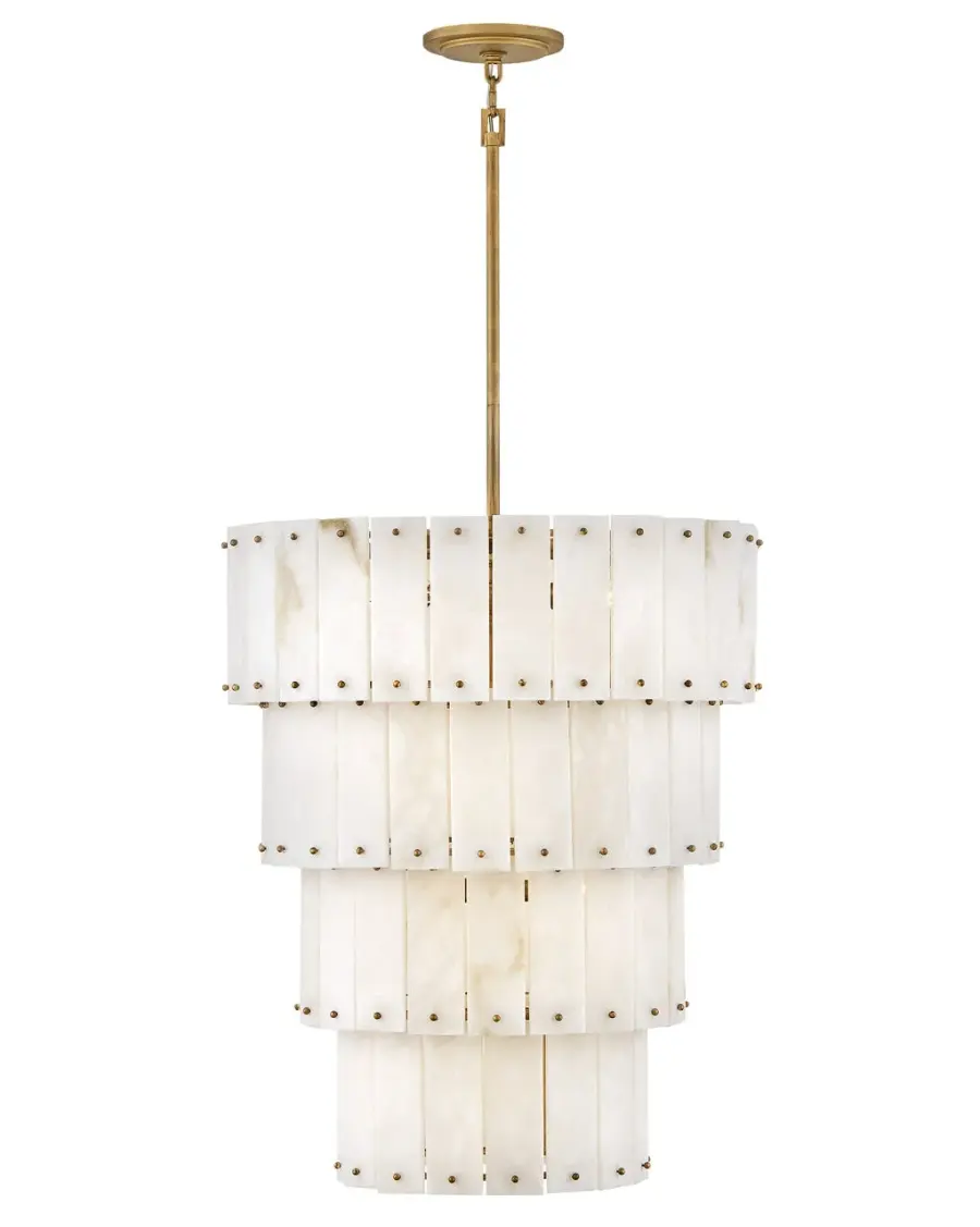 Simone Medium Multi-Tier Chandelier in Burnished Gold - Image 1