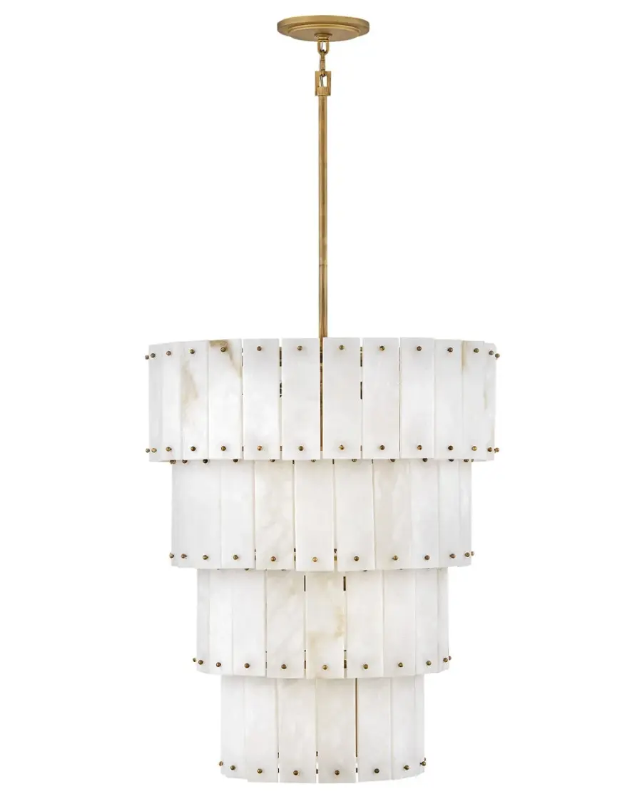Simone Medium Multi-Tier Chandelier in Burnished Gold - Image 3