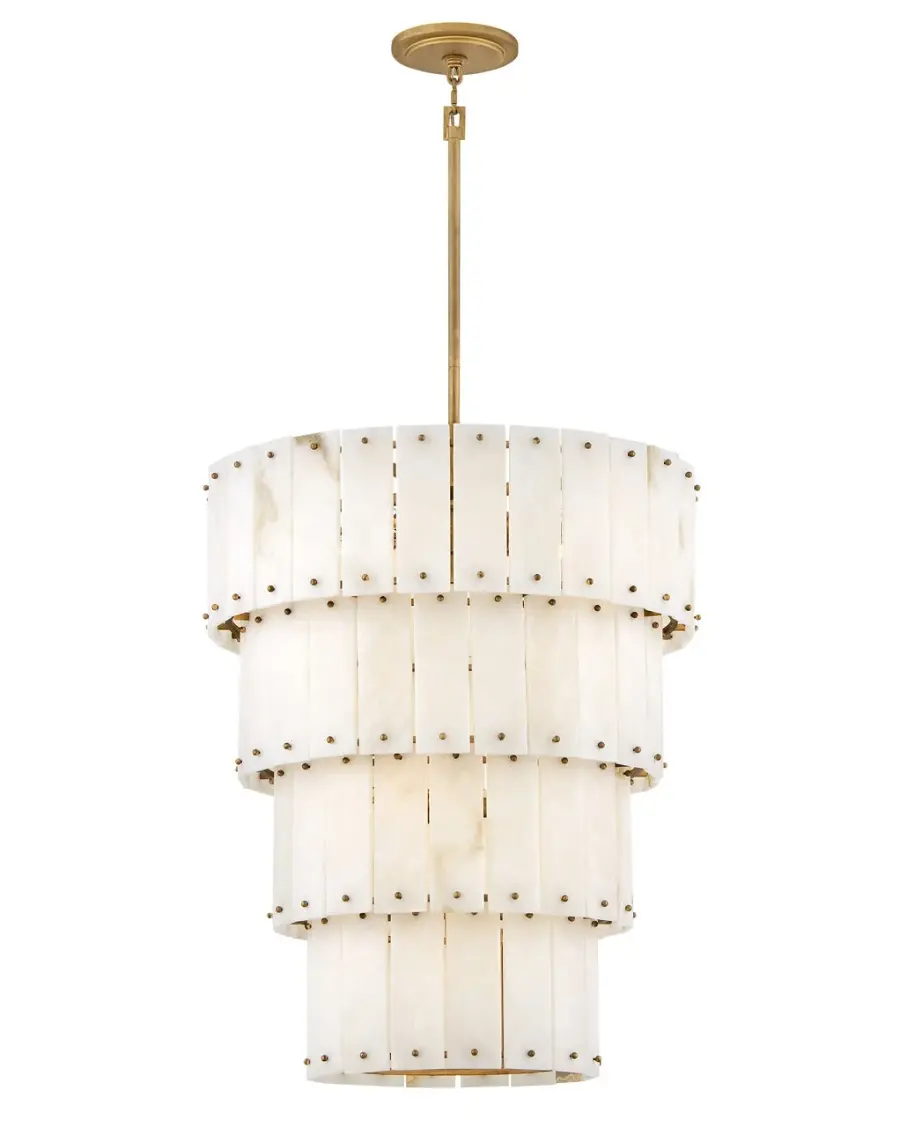 Simone Medium Multi-Tier Chandelier in Burnished Gold - Image 4