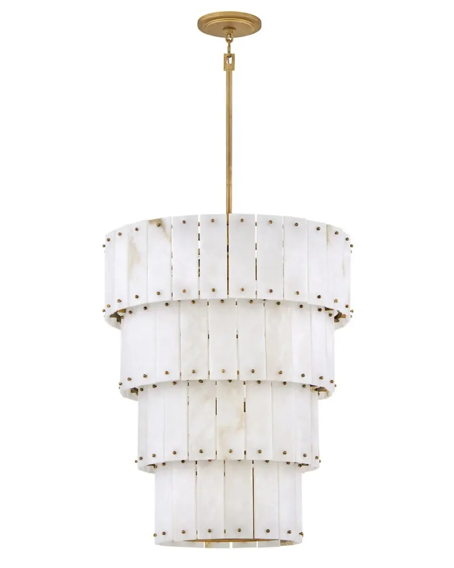 Simone Medium Multi-Tier Chandelier in Burnished Gold - Image 5