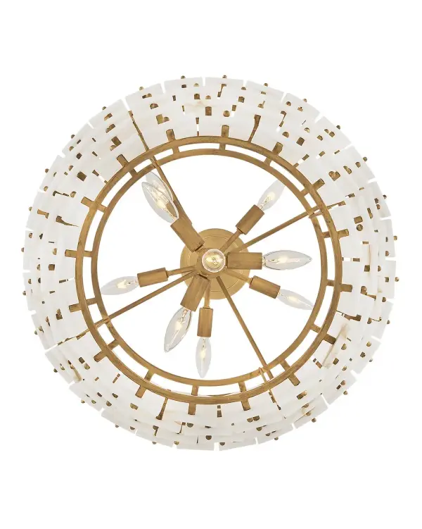 Simone Medium Multi-Tier Chandelier in Burnished Gold - Image 6
