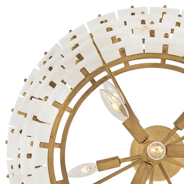 Simone Medium Multi-Tier Chandelier in Burnished Gold - Image 9