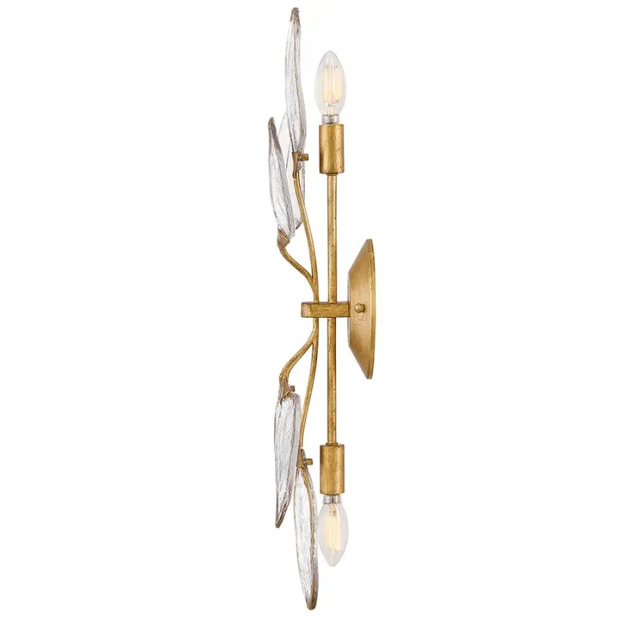 Amira Large Two Light Sconce in Distressed Brass - Image 11