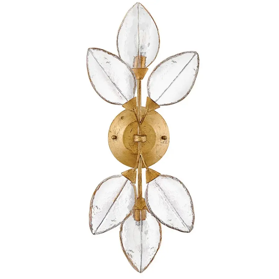 Amira Large Two Light Sconce in Distressed Brass - Image 12