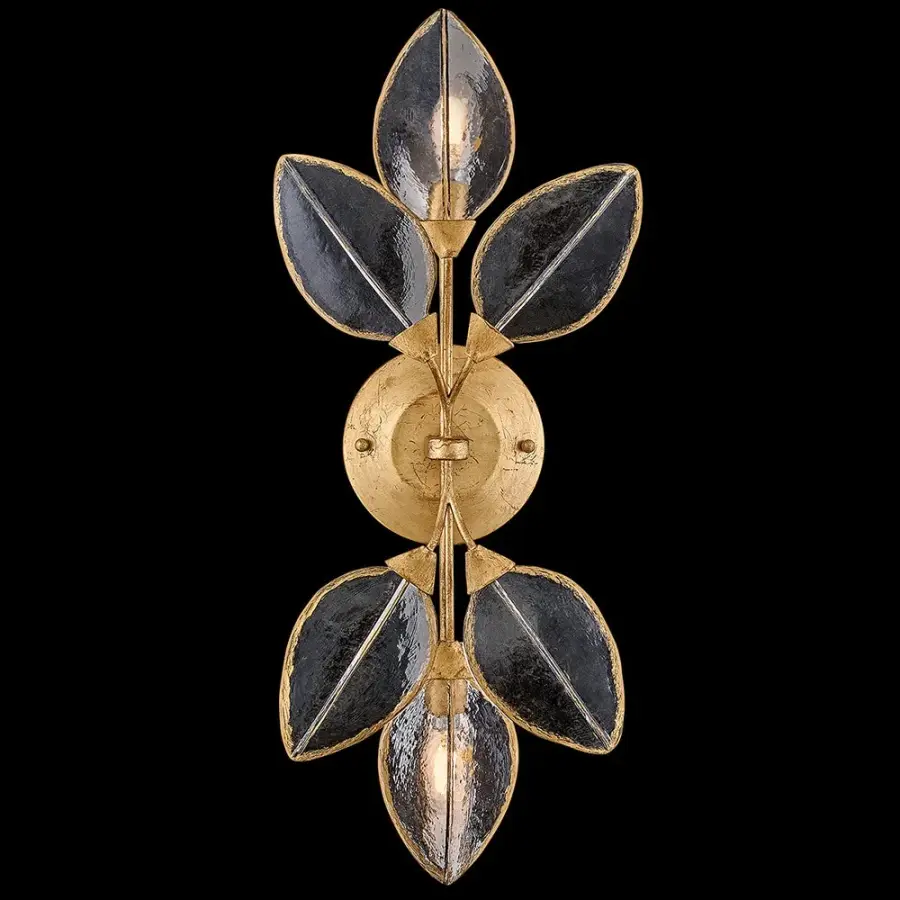 Amira Large Two Light Sconce in Distressed Brass - Image 4