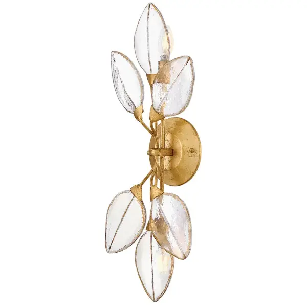 Amira Large Two Light Sconce in Distressed Brass - Image 9