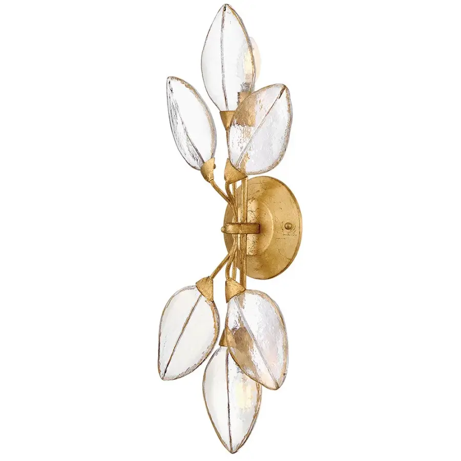 Amira Large Two Light Sconce in Distressed Brass - Image 9