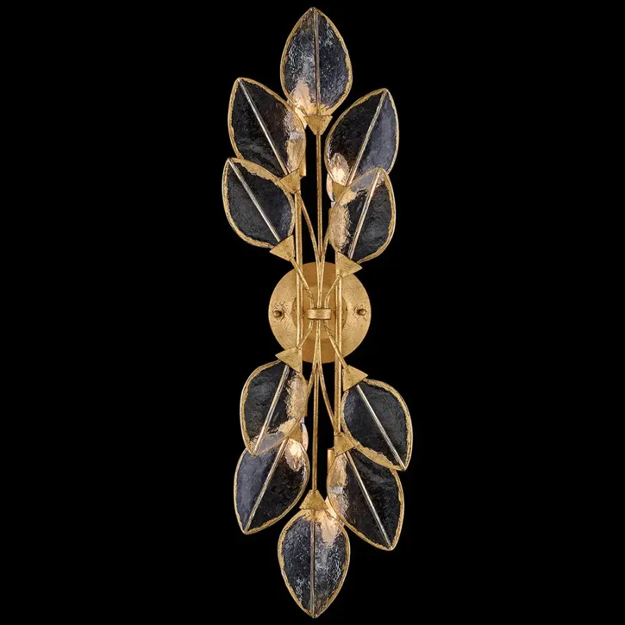 Amira Large Four Light Sconce in Distressed Brass - Image 12