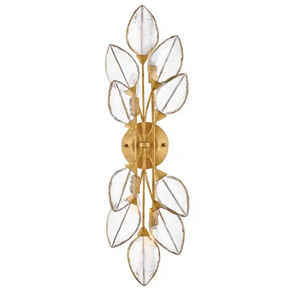 Amira Large Four Light Sconce in Distressed Brass - Image 13