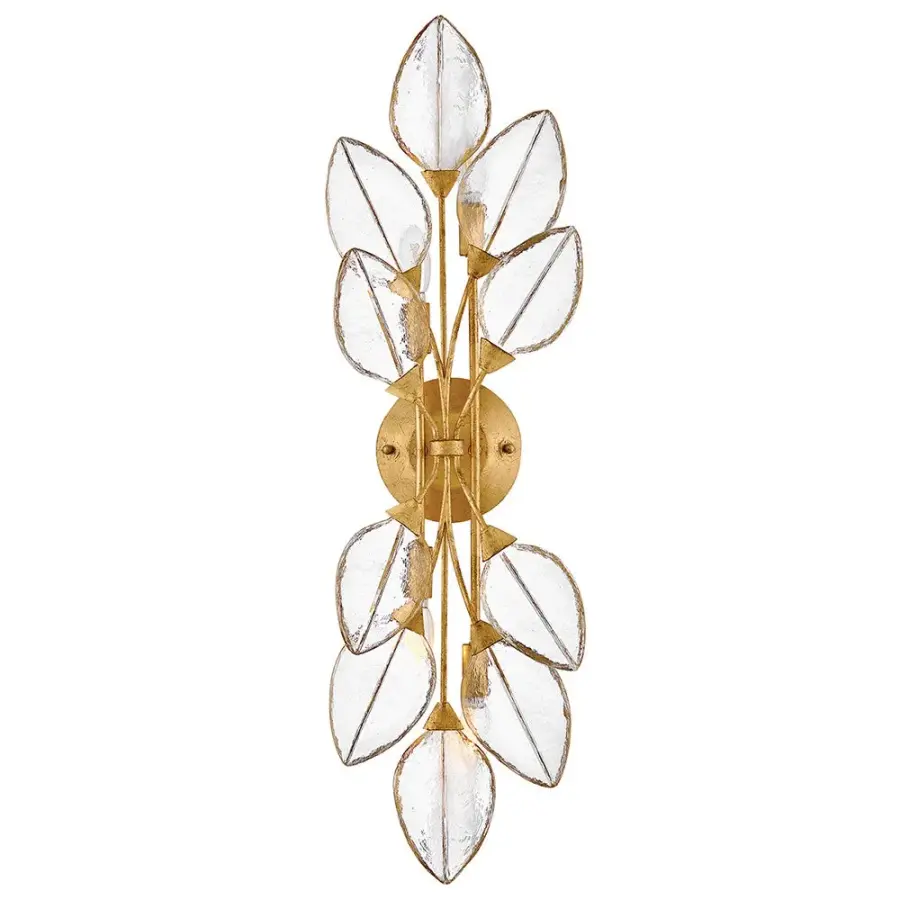 Amira Large Four Light Sconce in Distressed Brass - Image 13