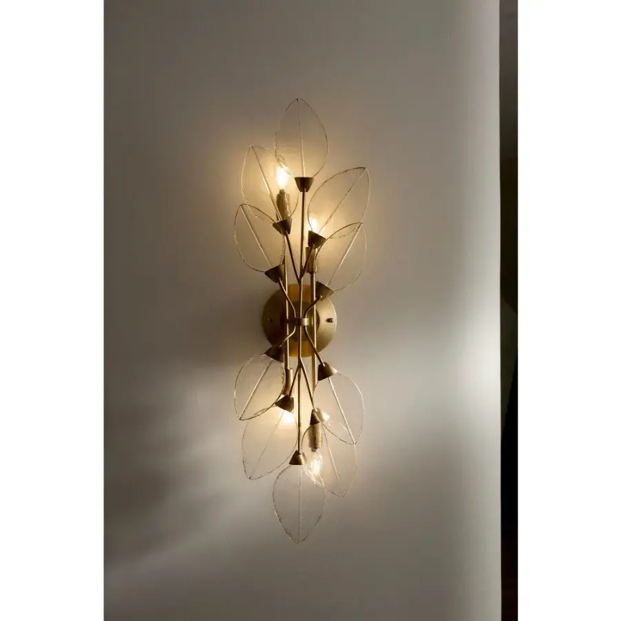 Amira Large Four Light Sconce in Distressed Brass - Image 15