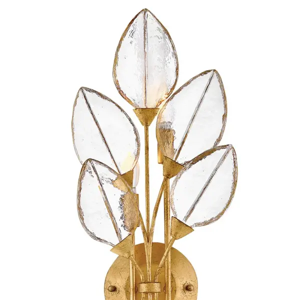 Amira Large Four Light Sconce in Distressed Brass - Image 4