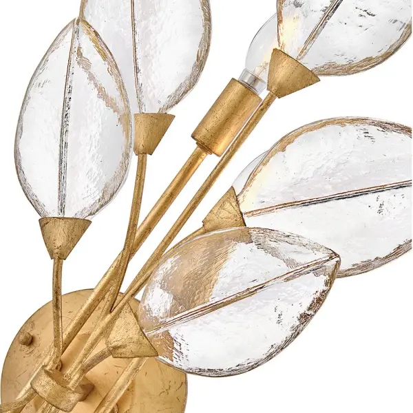 Amira Large Four Light Sconce in Distressed Brass - Image 5