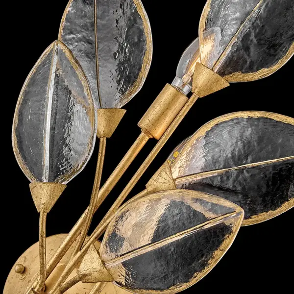 Amira Large Four Light Sconce in Distressed Brass - Image 7