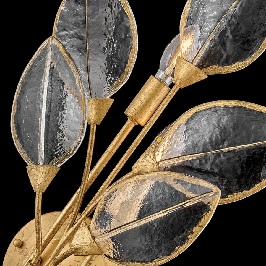 Amira Large Four Light Sconce in Distressed Brass - Image 7