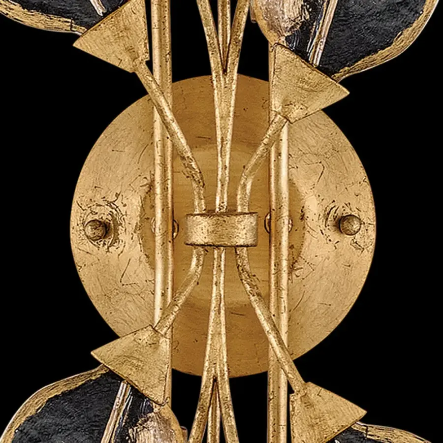 Amira Large Four Light Sconce in Distressed Brass - Image 8