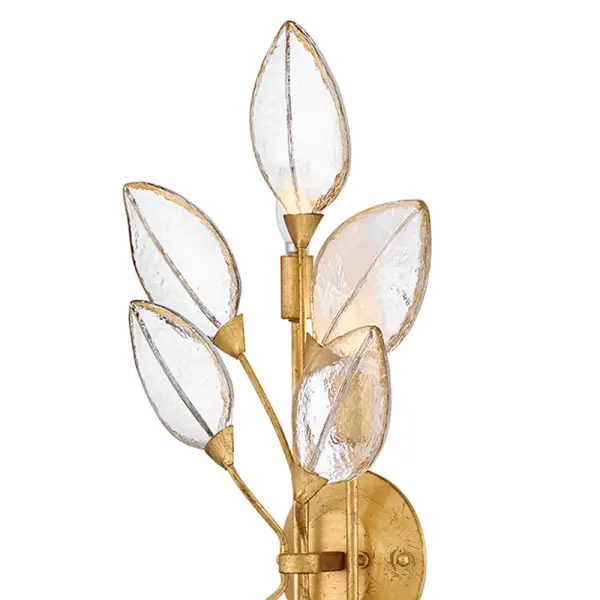 Amira Large Four Light Sconce in Distressed Brass - Image 9