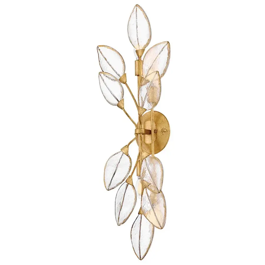 Amira Large Four Light Sconce in Distressed Brass - Image 10