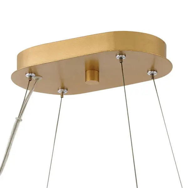 Delfina Large Six Light Linear Chandelier in Deluxe Gold - Image 4