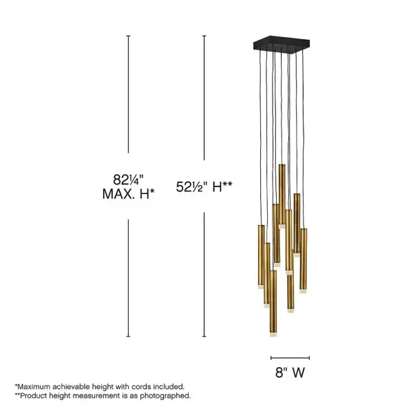 Harmony Small Adjustable Pendant in Heritage Brass - Image 2