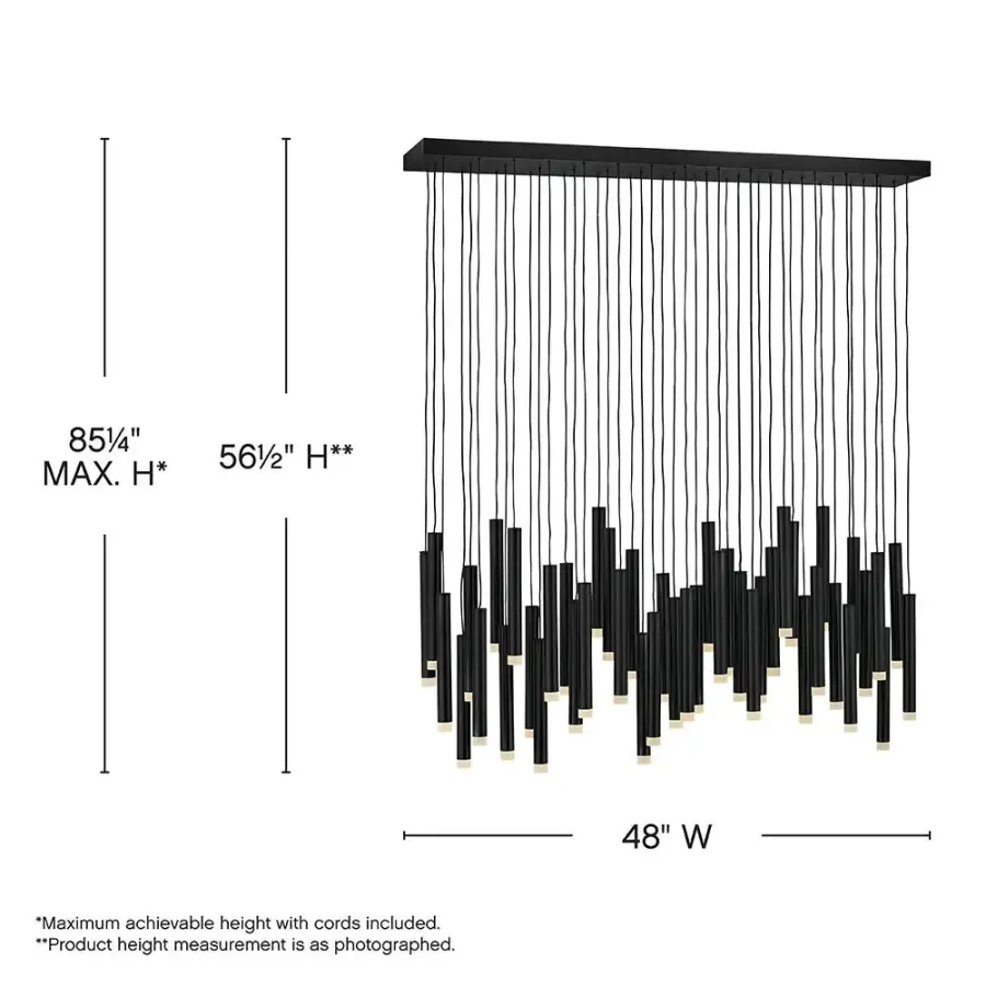 Harmony Medium Adjustable LED Linear Chandelier - Image 2