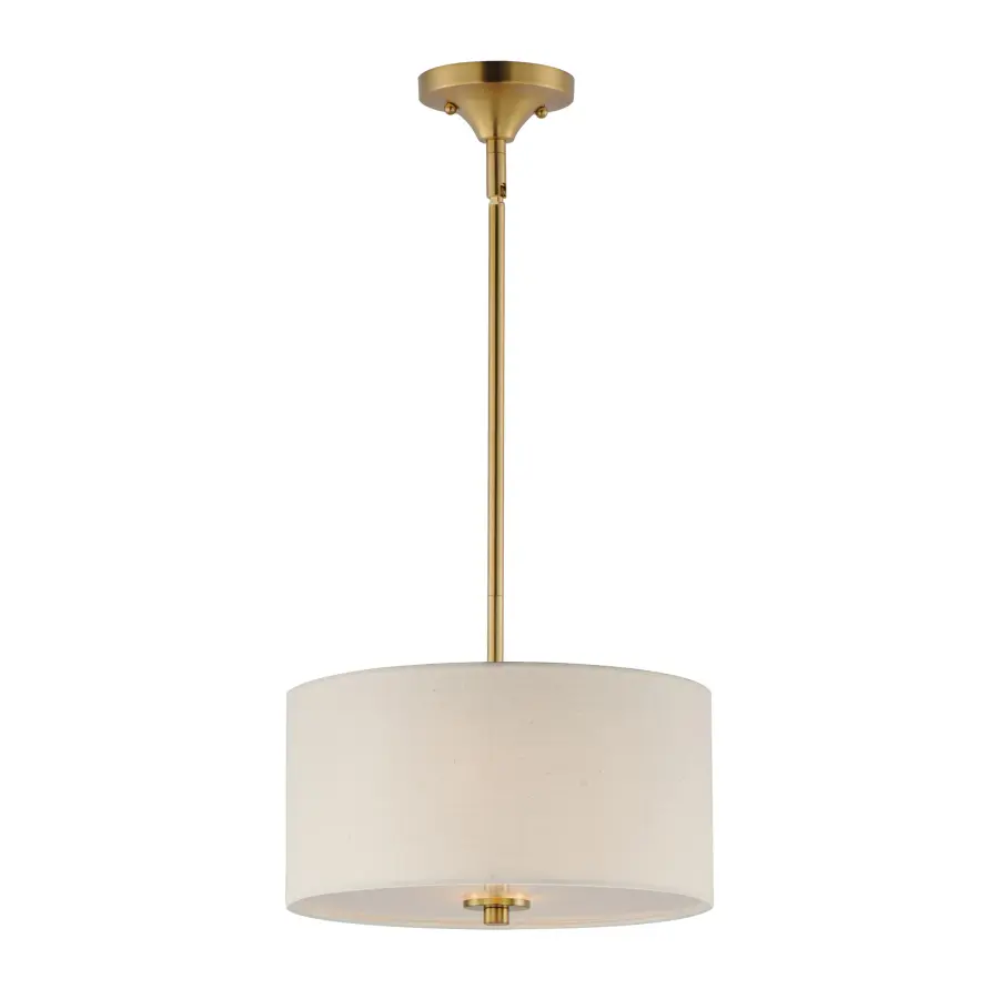 Bongo Two Light Pendant / Semi-Flush Mount in Natural Aged Brass - Image 1