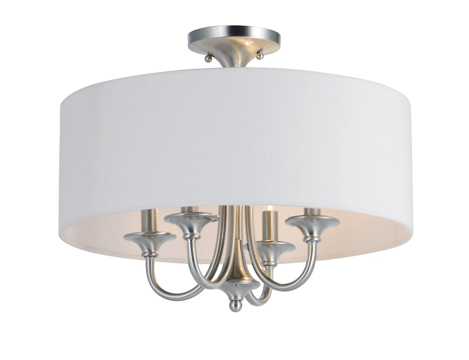 Bongo 4-Light Semi-Flush Mount in Satin Nickel