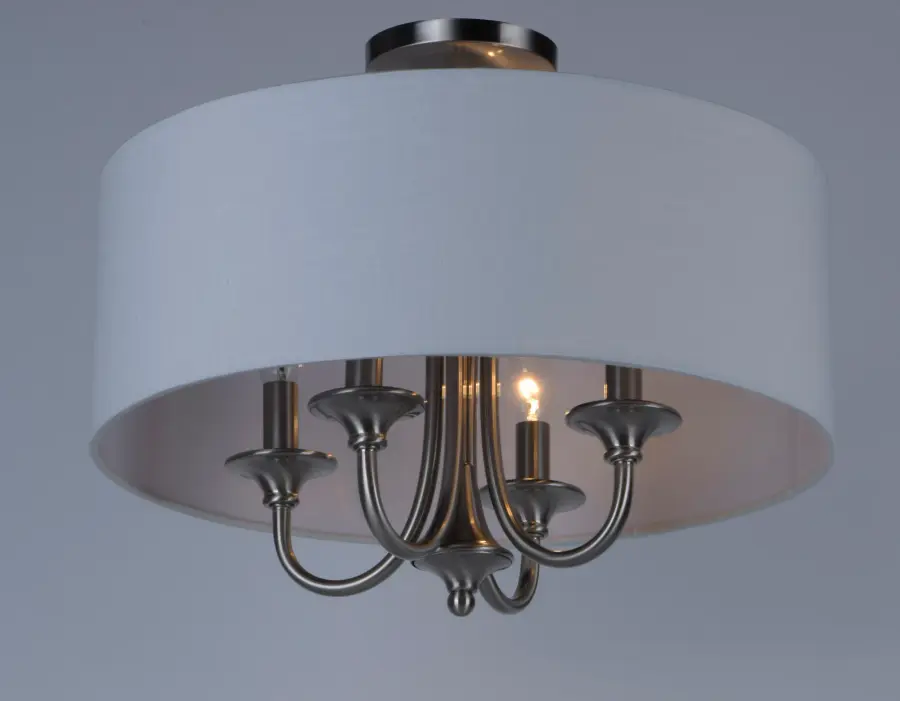 Bongo 4-Light Semi-Flush Mount in Satin Nickel - Image 3