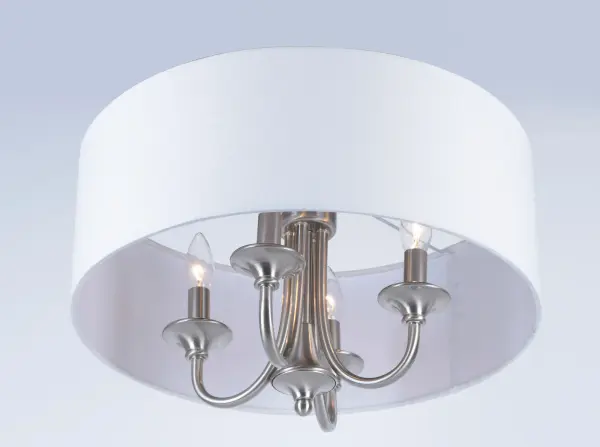 Bongo 4-Light Semi-Flush Mount in Satin Nickel - Image 4
